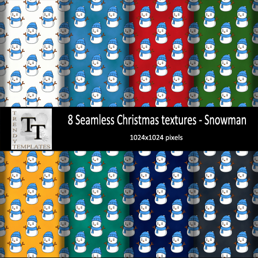 TT Seamless Christmas Texture - Snowman