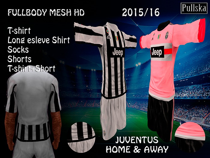 KITS JUVENTUS HOME / AWAY 15/16 