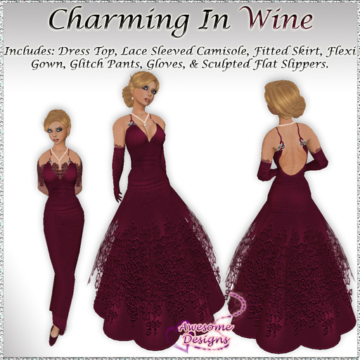 *Awesome Designs Charming Gown In Wine