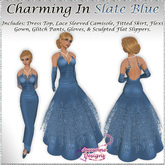 *Awesome Designs Charming Gown In Slate Blue