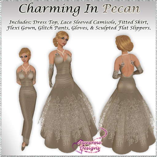 *Awesome Designs Charming Gown In Pecan