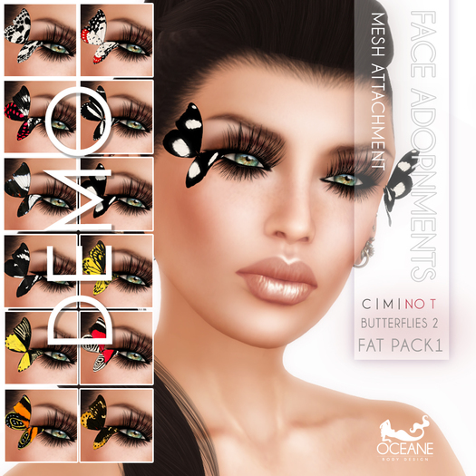 DEMO Oceane - Butterflies 2 Face Adornments - 1