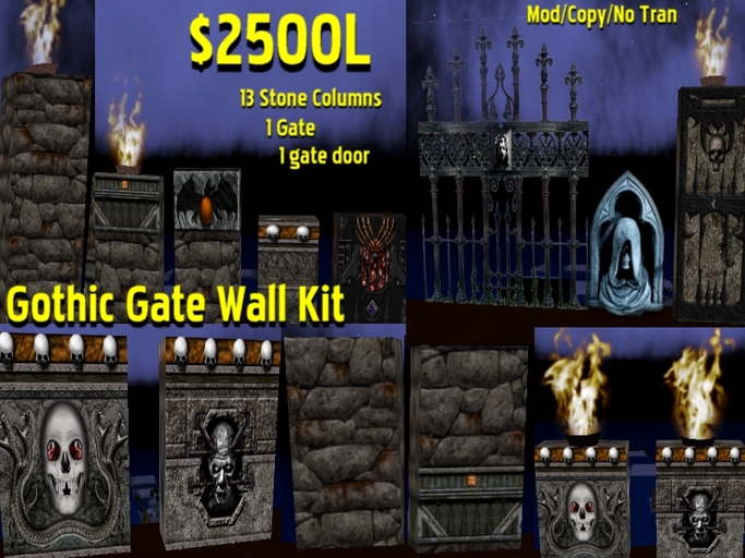 Gothic Gate Wall Kit Boxed
