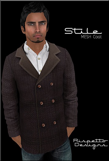 Rispetto Designs - Stile MESH PeaCoat - Brushed Brown