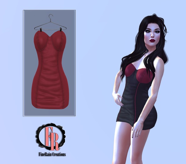 :: FineRain Creations.:Donna Dress Red