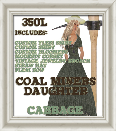 Shabby Chic Coal Miners Daughter Cabbage