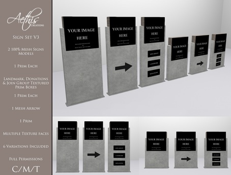 Second Life Marketplace - [AC] Sign Set V.3