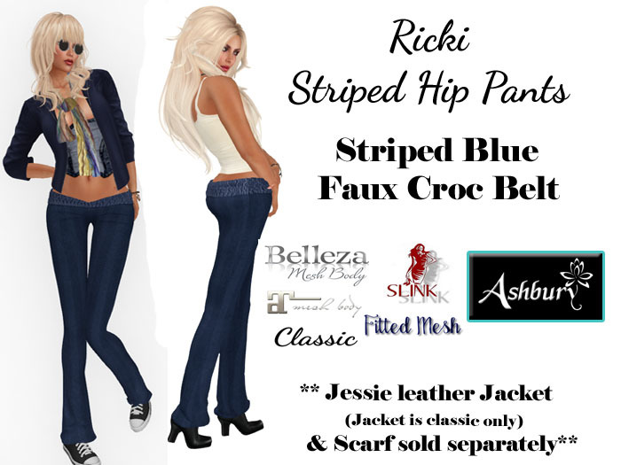 [ASHBURY] Ricki Striped Pants-BLUE STRIPE