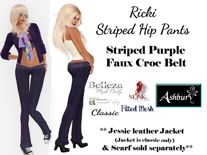 [ASHBURY] Ricki Striped Pants-PURPLE STRIPE