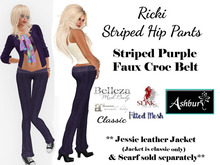 [ASHBURY] Ricki Striped Pants-PURPLE STRIPE