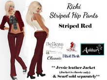 [ASHBURY] Ricki Striped Pants-RED STRIPE