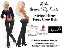 [ASHBURY] Ricki Striped Pants-GRAY STRIPE