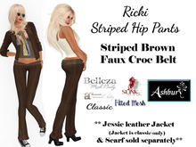 [ASHBURY] Ricki Striped Pants-BROWN STRIPE