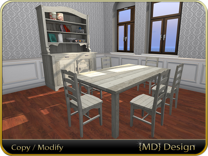 {MD} Cabinet_Table_Chair (Shabby Chic 1)