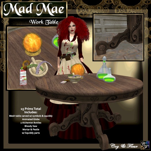 C&F LG Black Gargoyle Broom Shelf