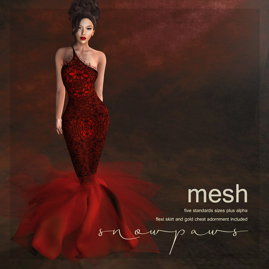 Snowpaws - Anand Ruby Gown