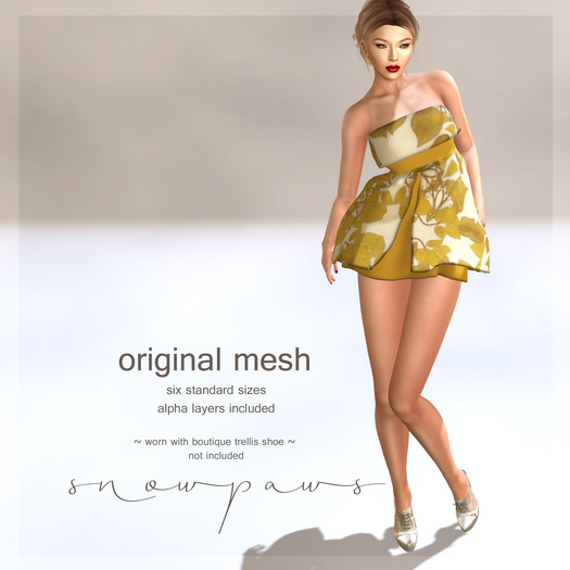 Snowpaws - Raf Dress - Canary