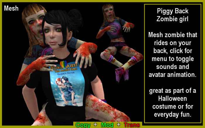 Piggy Back Zombie Girl