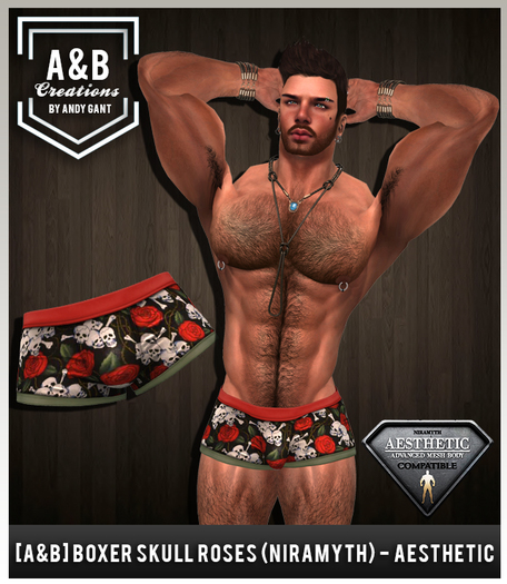 [A&B] Boxer skull roses (NIRAMYTH) - AESTHETIC