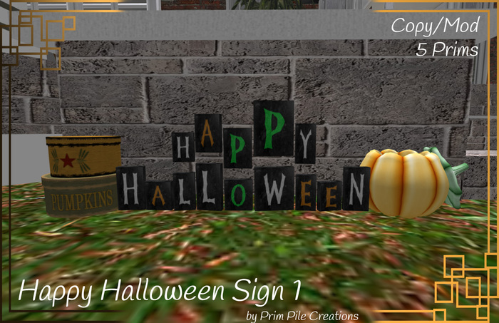 ~PPC~ Happy Halloween Sign 1  
