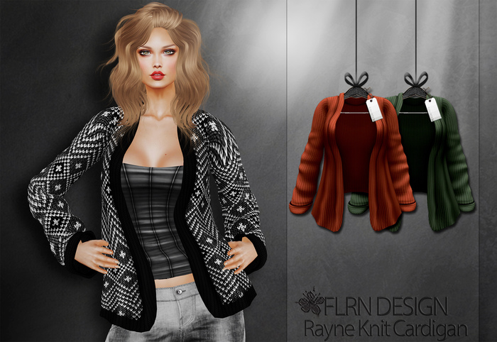 [FLRN] Rayne Knit Cardigan Green&Orange