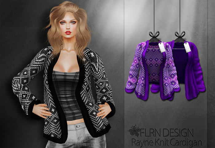 [FLRN] Rayne Knit Cardigan Purple