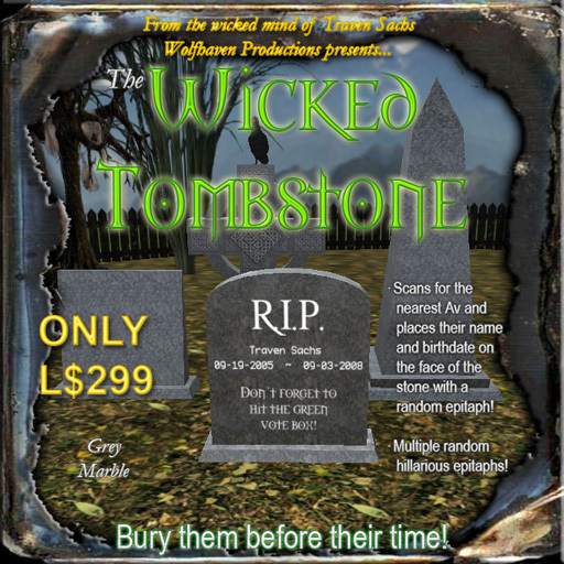 Wicked Tombstone - Grey Marble BOXED