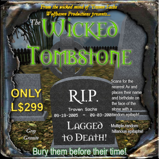 Wicked Tombstone - Grey Granite BOXED