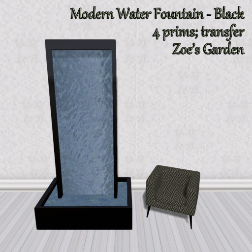 *ZG* Modern Water Fountain - Black 