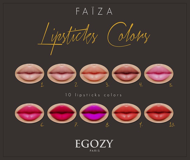 Egozy.Faiza (Collection Lipsticks)