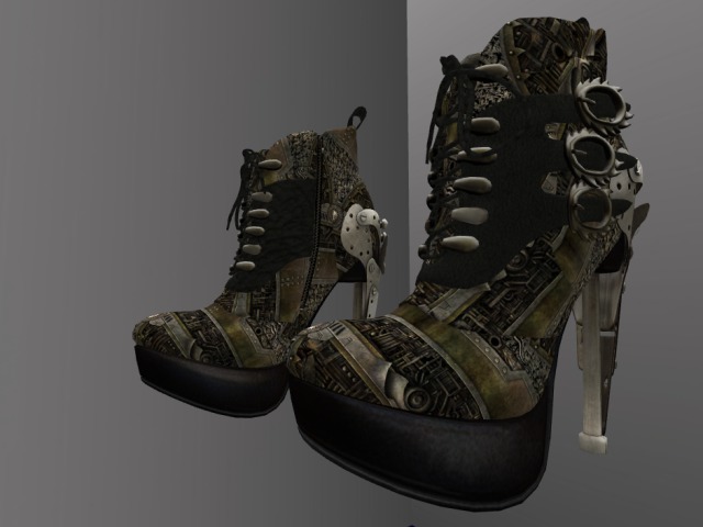 SteamPunk Boot Silver1