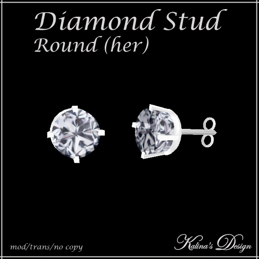 Diamond Stud - Round (her)