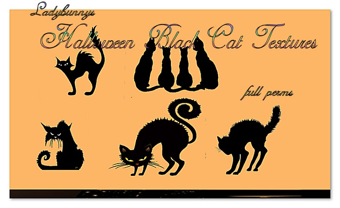 ** How About That....Texture!** Halloween Black Cat Textures {Full Perm Textures} 