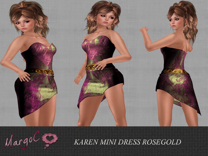DEMO KAREN MINI DRESS ROSEGOLD - MargoC