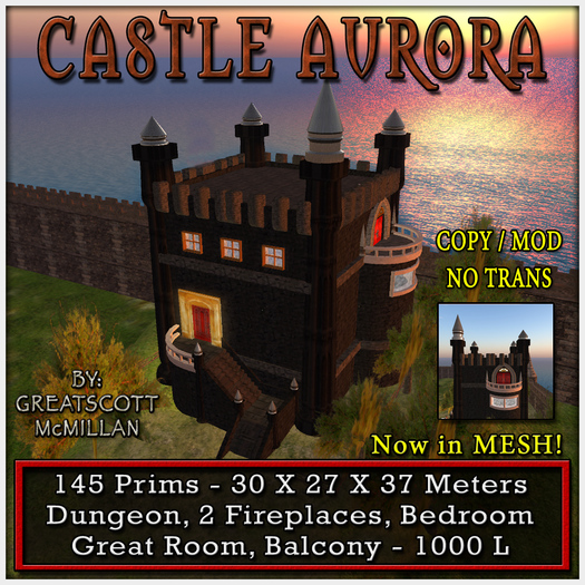 CASTLE AURORA From Castle Clan - Mesh Castles and Cottages