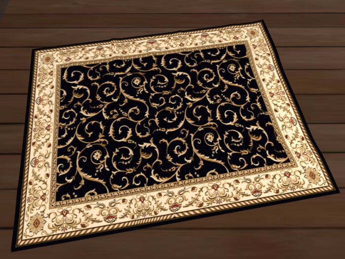 Mesh Rug v2 Black Gold Traditional