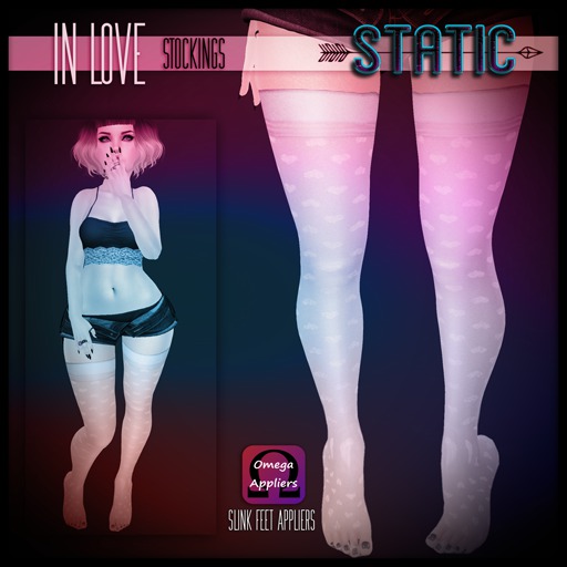 [-S-] In Love Stockings - Black