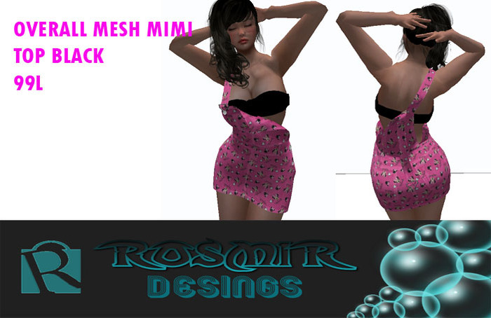 OVERALL MESH MIMI TOP BLACK