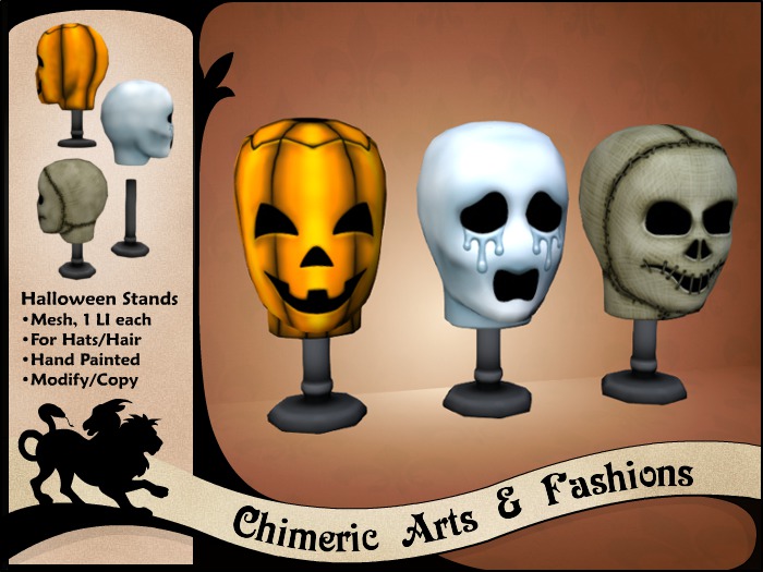 Halloween Wig Stands