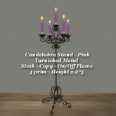 Candelabra Stand Pink