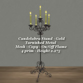 Candelabra Stand Gold