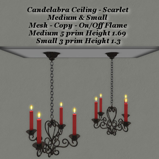 Candelabra Scarlet Med & Sm