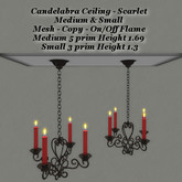 Candelabra Scarlet Med & Sm
