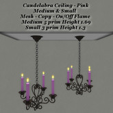 Candelabra Pink Med & Sm