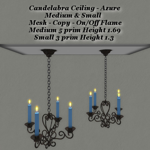 Candelabra Azure Med & Sm