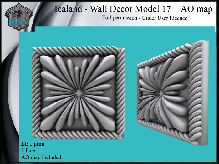 Icaland - Wall Decor Model 17 + AO map