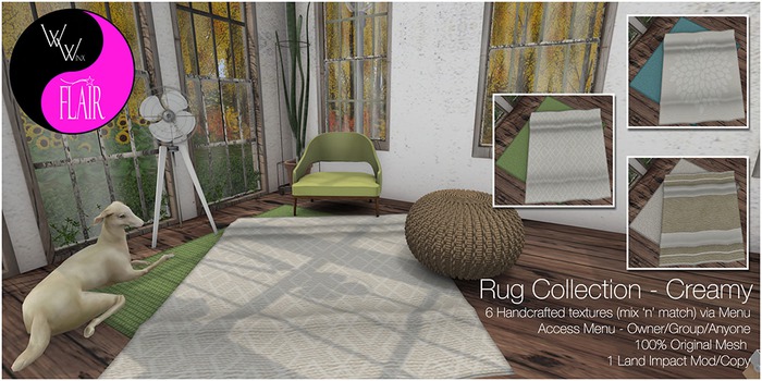 W.Winx & Flair - Rug Set - Creamy