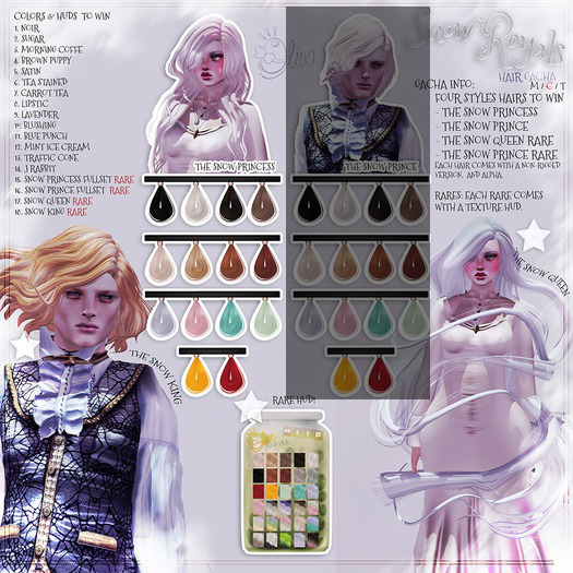 .Olive. the Snow Princess Hair - Lavender