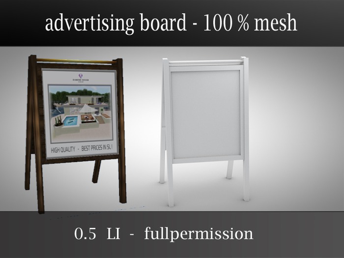 advertising board - mesh  - box