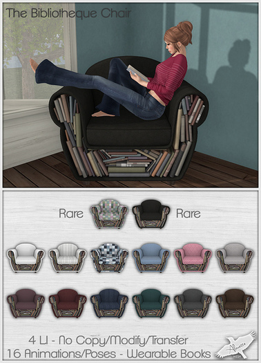 Alouette - The Bibliotheque Chair - Black Leather RARE